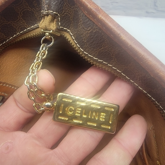 CELINE Women's Macadam Vintage Monogram Tote Bag M94 PVC Brown Good Condition - Picture 3 of 10